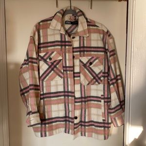 Zara plaid shacket